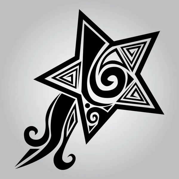 Племінна Іконка Татуювання Плоска — стоковий вектор