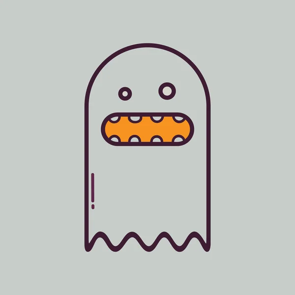 Modern Graphic Icon Vector Illustration Ghost — Stock Vector