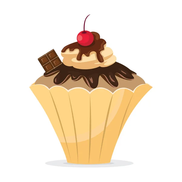 Cupcake Ikon Vektor Illustration — Stock vektor