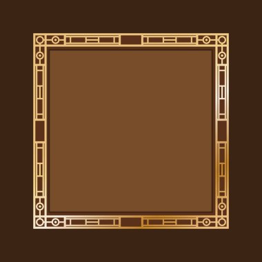 Simgeli basit biçimlendirilmiş pankart, vektör illüstrasyonu