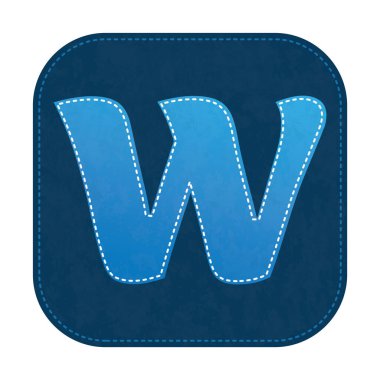 Renkli alfabe harfi izole edildi