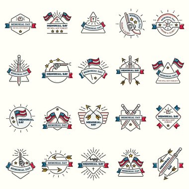 Anma Günü konsepti, vektör illüstrasyonlu biçimlendirilmiş pankart