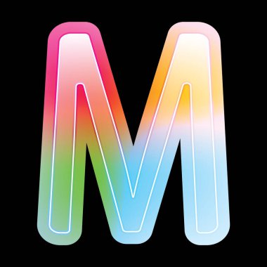 Renkli alfabe harfi izole edildi