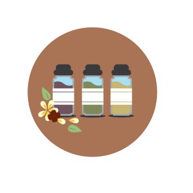 Spa yağlarının modern grafik vektör çizimi