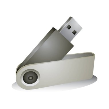 USB vektör illüstrasyonu, simge ögesi arkaplanı