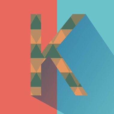 Renkli alfabe harfi izole edildi