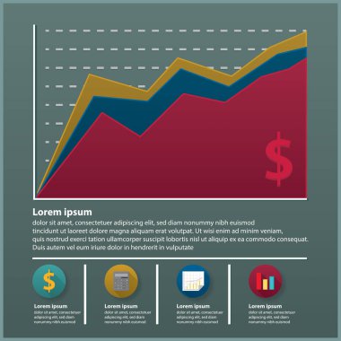 Vektör illüstrasyonu, simge ögesi arkaplanı