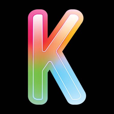 Renkli alfabe harfi izole edildi