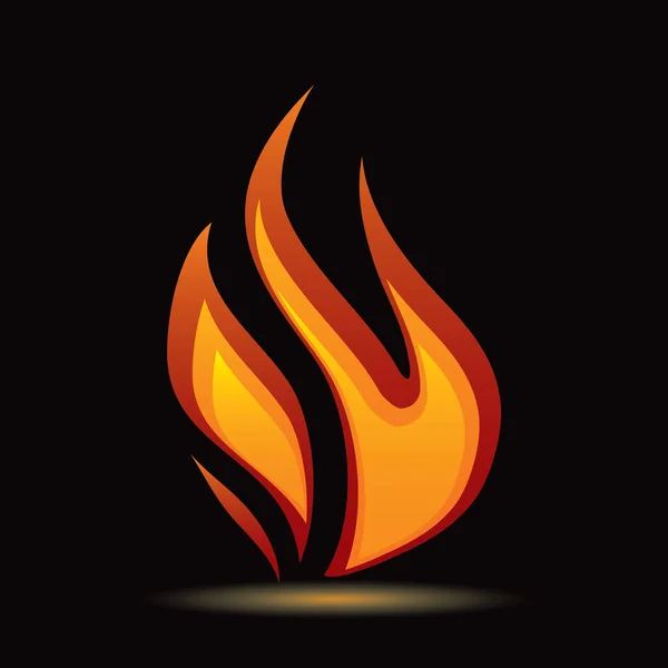 Feuerflamme Vektorillustration Kunst — Stockvektor
