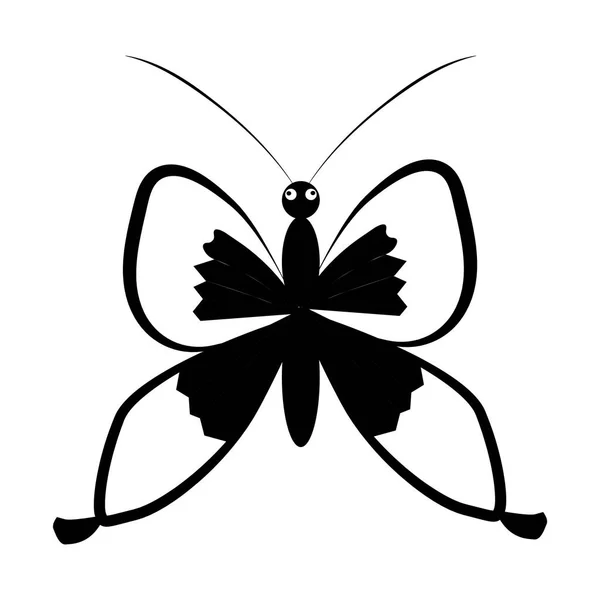 Jednoduchý Stylizovaný Prapor Motýlem Vektorová Ilustrace — Stockový vektor