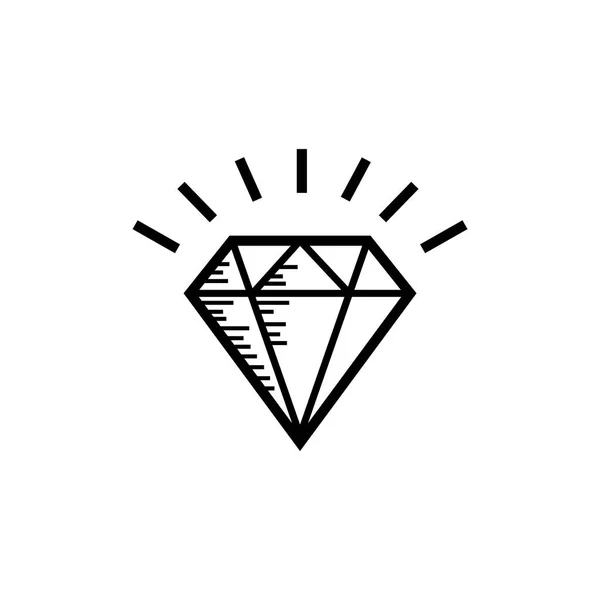 Bannière Stylisée Simple Avec Icône Diamant Illustration Vectorielle — Image vectorielle