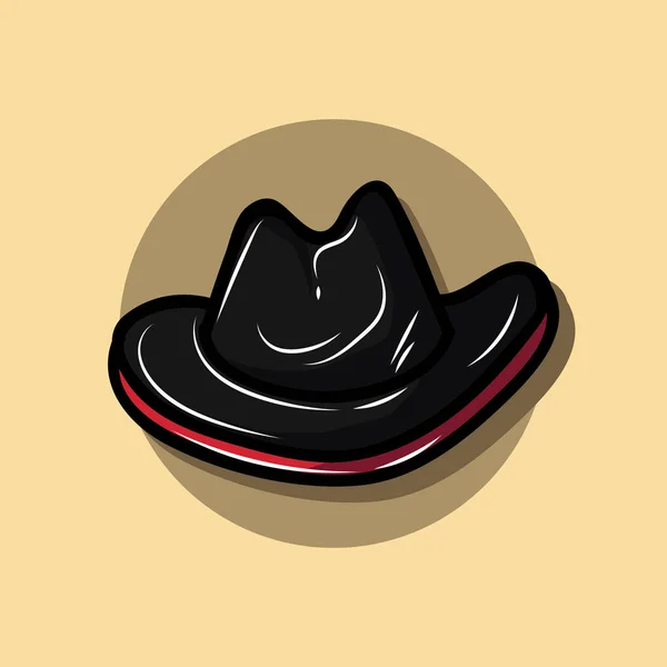 Ilustración Simple Vector Sombrero — Vector de stock