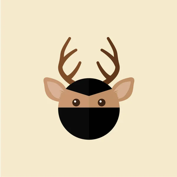 Dessin Animé Cerf Icône Web Animal Illustration Vectorielle Graphique Créative — Image vectorielle