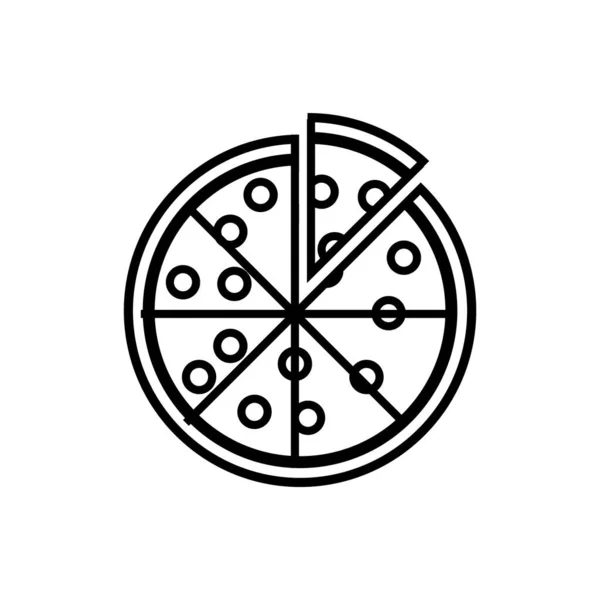 Ilustracja Wektora Pizzy Tło Elementu Ikony — Wektor stockowy