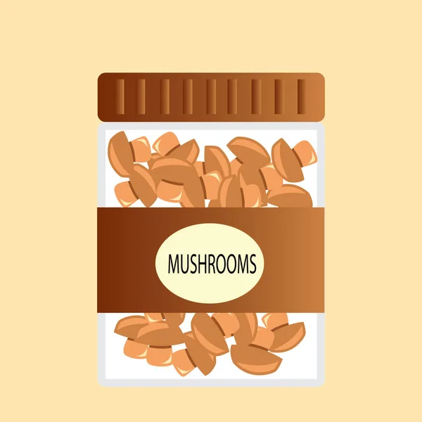 Modern Graphic Icon Vector Illustration Mushrooms — Stock Vector