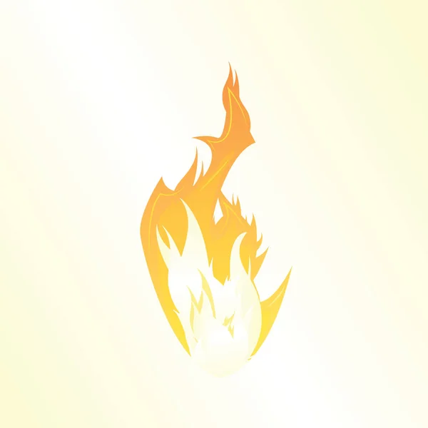 Icône Flamme Dessin Animé Illustation Vectorielle — Image vectorielle
