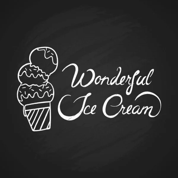 Modern Graphic Icon Vector Illustration Ice Cream — Stock Vector