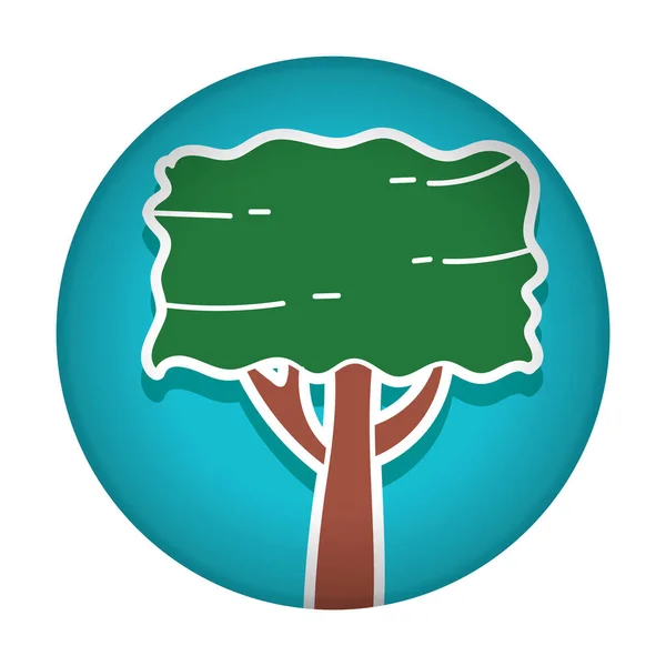 Botanik Pflanzenbaum Blätter Einfaches Websymbol Grafische Vektorillustration — Stockvektor