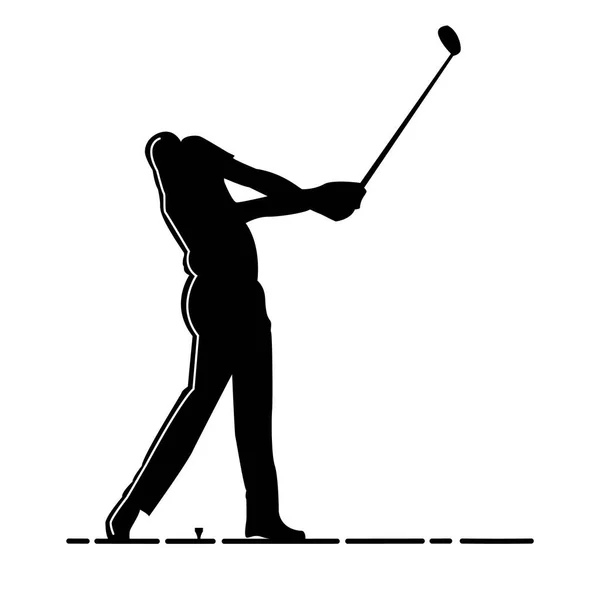 Illustration Vectorielle Golf Fond Élément Icône — Image vectorielle