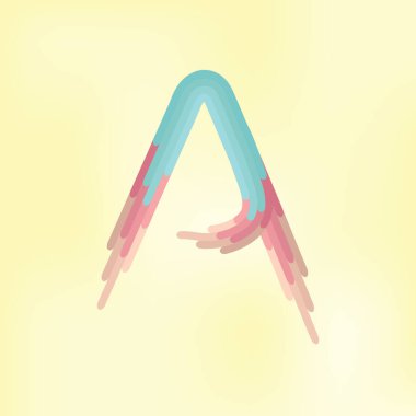 Basit grafik vektör illüstrasyon mektubu