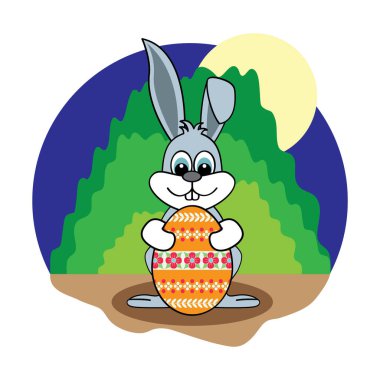 Mutlu Paskalyalar, vektör illüstrasyonu, yumurta kartı