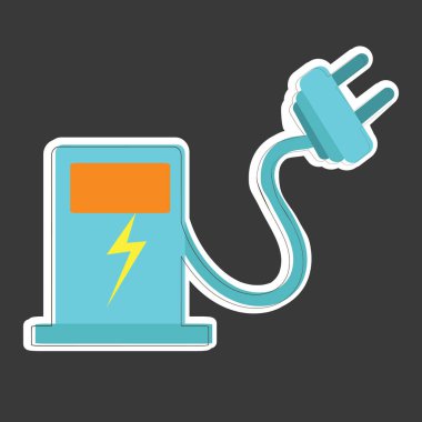 elektrik, enerji, vektör illüstrasyonu 