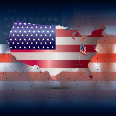 ABD bayrağı, vektör illüstrasyonu
