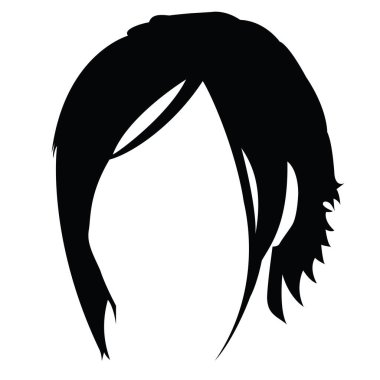 Güzel kadın vektör çiziminin silueti 