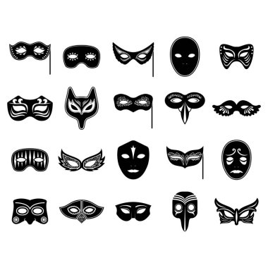 maske vektör illüstrasyonu, simge ögesi arkaplanı