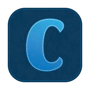 Renkli alfabe harfi izole edildi