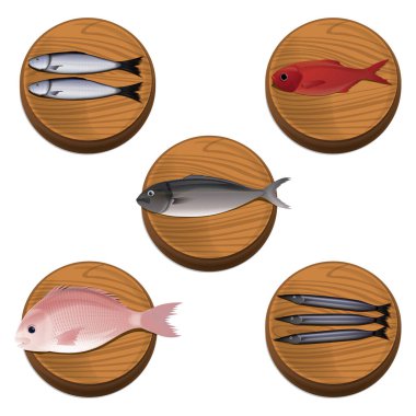 balık vektör illüstrasyonu, simge element arkaplanı
