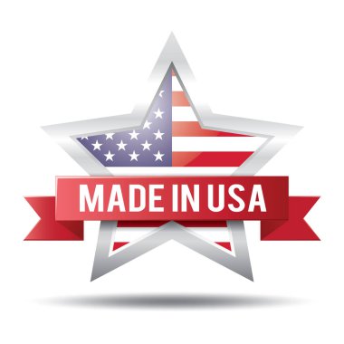 ABD işaretiyle üretilmiş, vektör illüstrasyonu