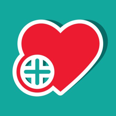 Simgeli basit biçimlendirilmiş pankart, vektör illüstrasyonu