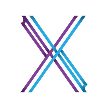 vektör illüstrasyonu, sanat, harf X