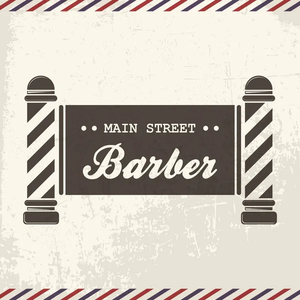 Banner Estilizado Simple Con Barbero Ilustración Vectorial — Vector de stock