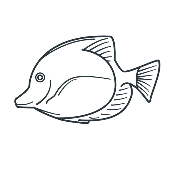 Ilustracja Wektora Ryby Tło Elementu Ikony — Wektor stockowy