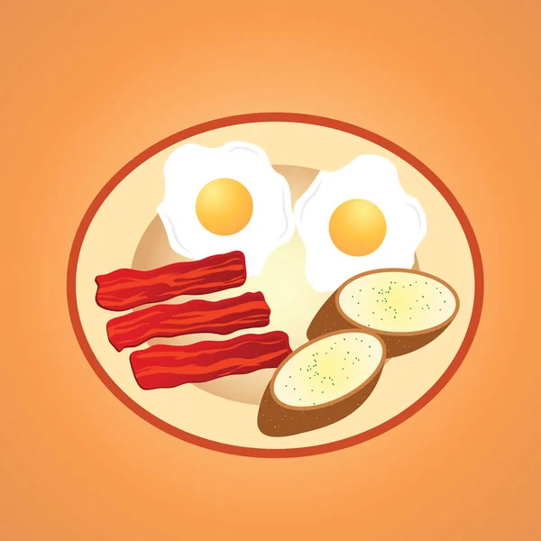 Icono Gráfico Moderno Vector Ilustración Del Desayuno — Vector de stock