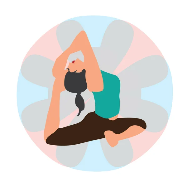 Illustrazione Vettoriale Yoga Sfondo Elemento Icona — Vettoriale Stock