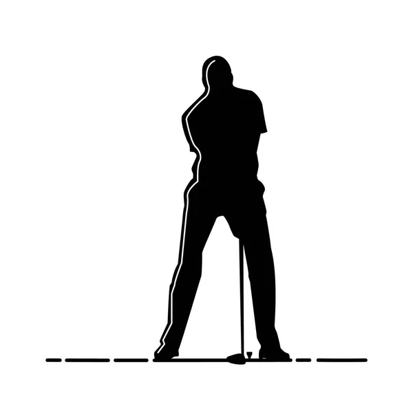 ゴルフベクターイラストアイコン要素背景 — ストックベクタ