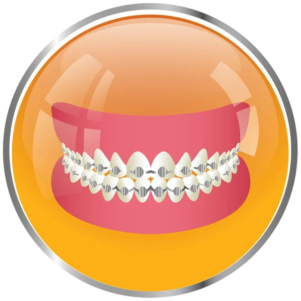 Teeth Lips Simple Web Icon Graphic Vector Illustration — Stock Vector