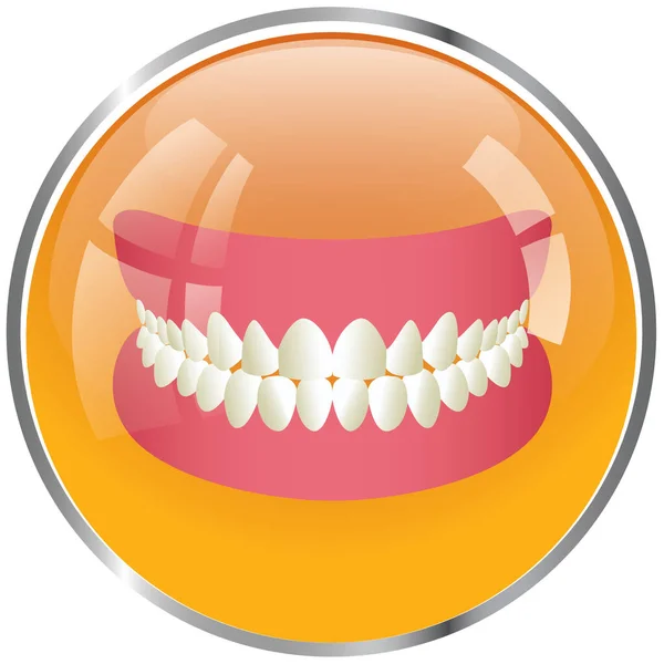 Teeth Lips Simple Web Icon Graphic Vector Illustration — Stock Vector