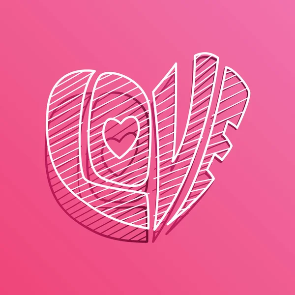 Stylizovaný Banner Koncept Lásky Vektorová Ilustrace — Stockový vektor
