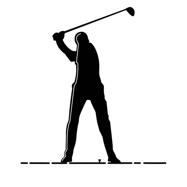 Golf Vektor Illusztráció Ikon Elem Háttér — Stock Vector