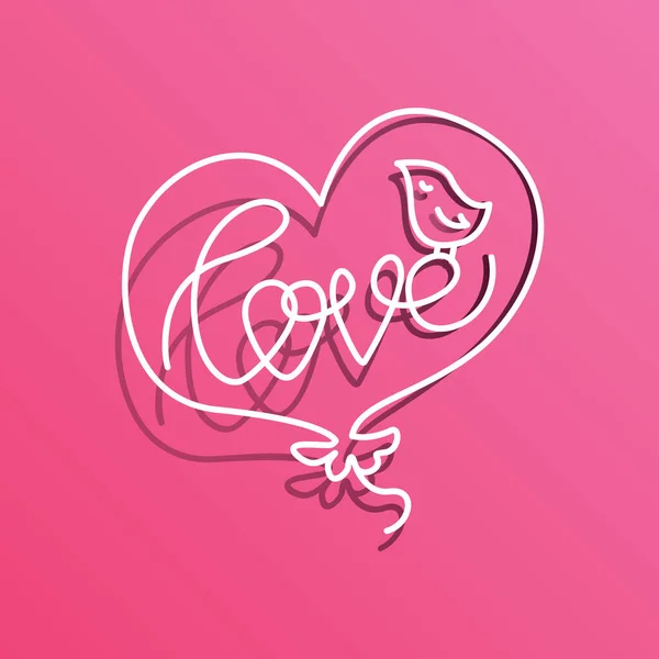 Concept Stylisé Amour Bannière Illustration Vectorielle — Image vectorielle