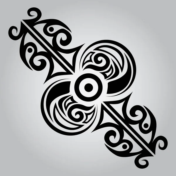 Tribal Tattoo Icon Flat — Stock Vector