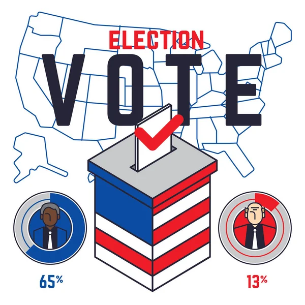 投票ロゴの現代的なグラフィックアイコンベクトルイラスト — ストックベクタ
