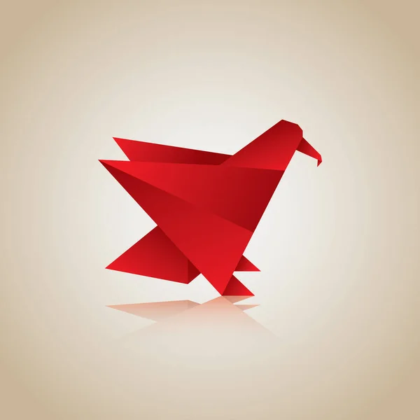 Illustration Vectorielle Créative Oiseau Origami — Image vectorielle