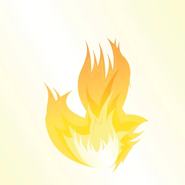 Ikona Kresleného Plamene Vektorová Ilustrace — Stockový vektor