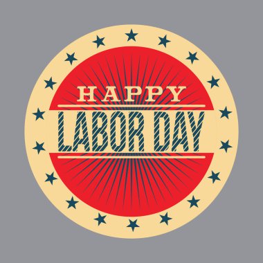 İşçi Günü etiket vektör illüstrasyonu 