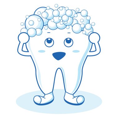 vektör çizimi, diş, diş hekimi 